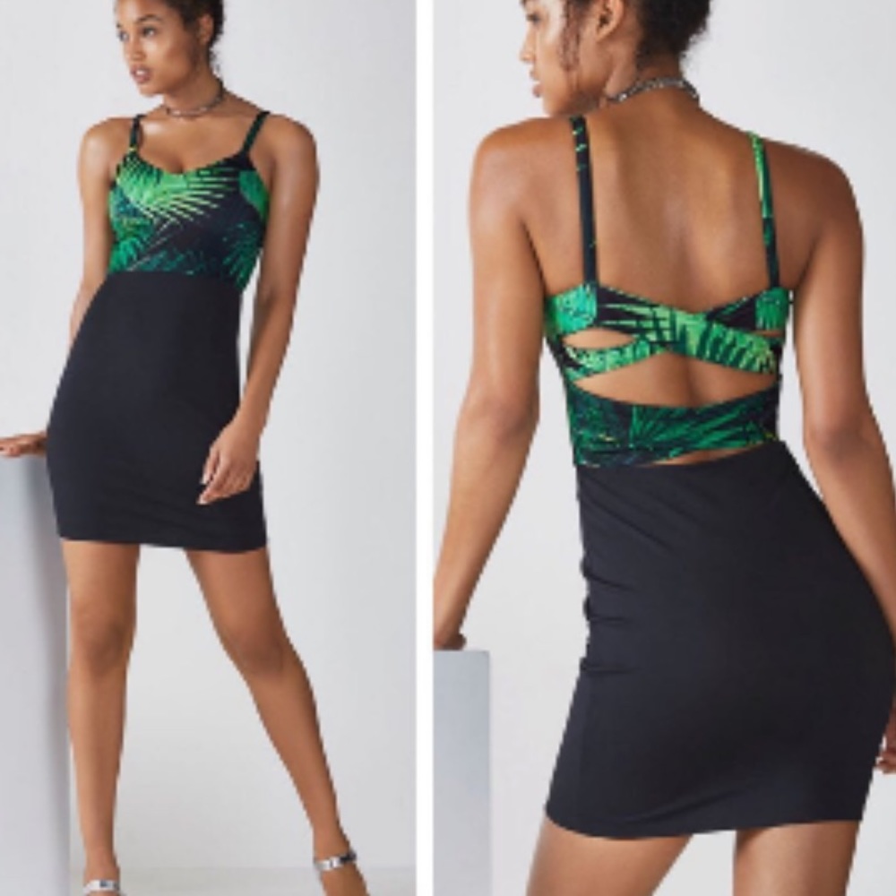 fabletics green dress | Dresses | Fabletics Palm Tree Bodycon ff926